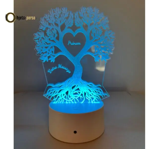 Veilleuse 3D LED Arbre de Vie Multicolore Personnalisable avec Télécommande - 16 Couleurs – Image 4
