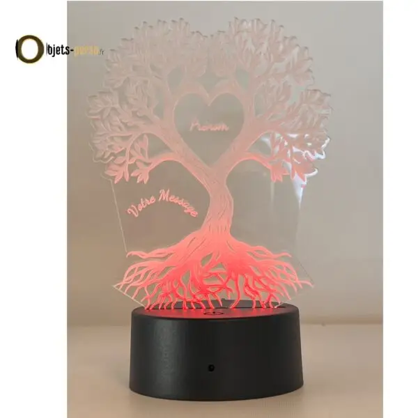 Veilleuse 3D LED Arbre de Vie Multicolore Personnalisable avec Télécommande - 16 Couleurs – Image 2