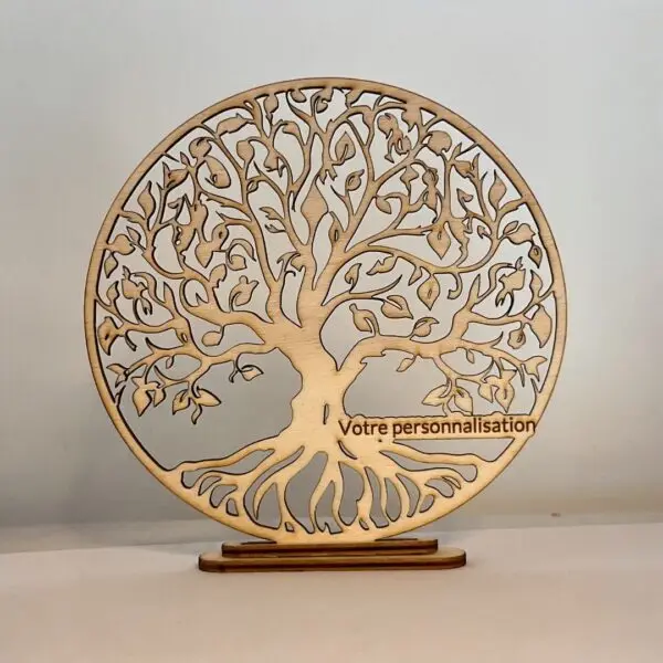 Arbre de Vie en Bois avec Support - Découpé et Gravé au Laser – Image 2