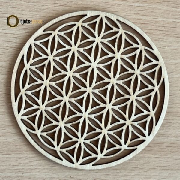 Fleur de Vie en Bois Personnalisable - Découpée et Gravée au Laser – Image 3