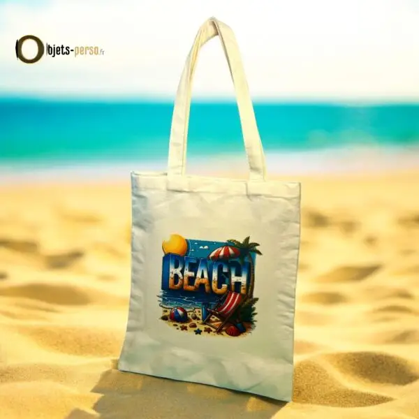 Tote Bag Beige 40x30 cm Personnalisable – Image 4