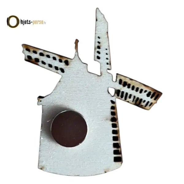 Magnet Moulin de Provence en Bois - 56x66 mm - Personnalisable – Image 2