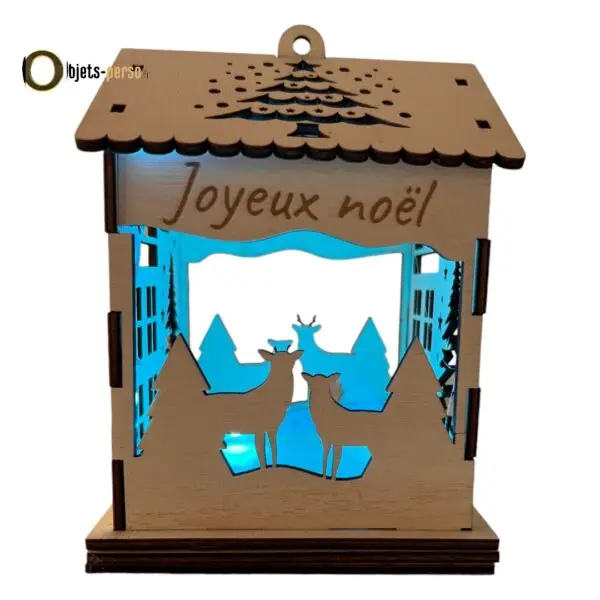 Chalet de Noël LED Bluetooth Personnalisable – Image 2