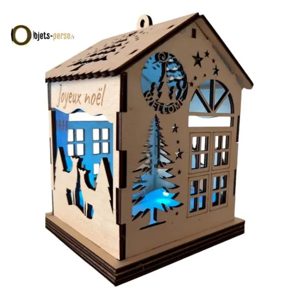 Chalet de Noël LED Bluetooth Personnalisable