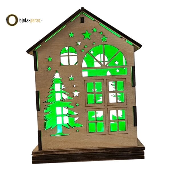Chalet de Noël LED Bluetooth Personnalisable – Image 4