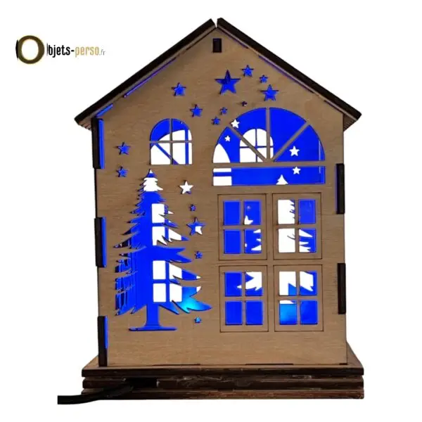 Chalet de Noël LED Bluetooth Personnalisable – Image 3