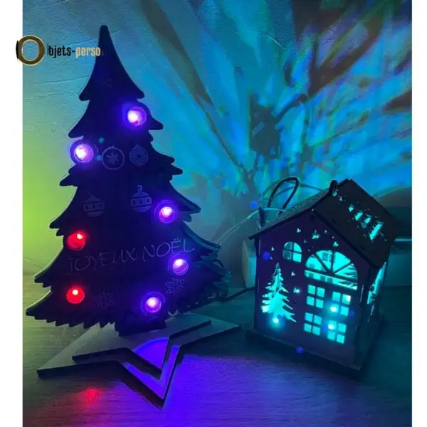 Chalet de Noël LED Bluetooth Personnalisable – Image 6