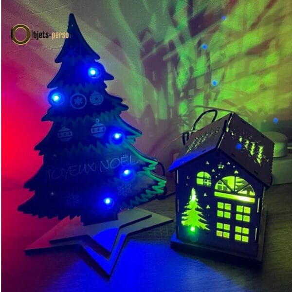 Chalet de Noël LED Bluetooth Personnalisable – Image 7