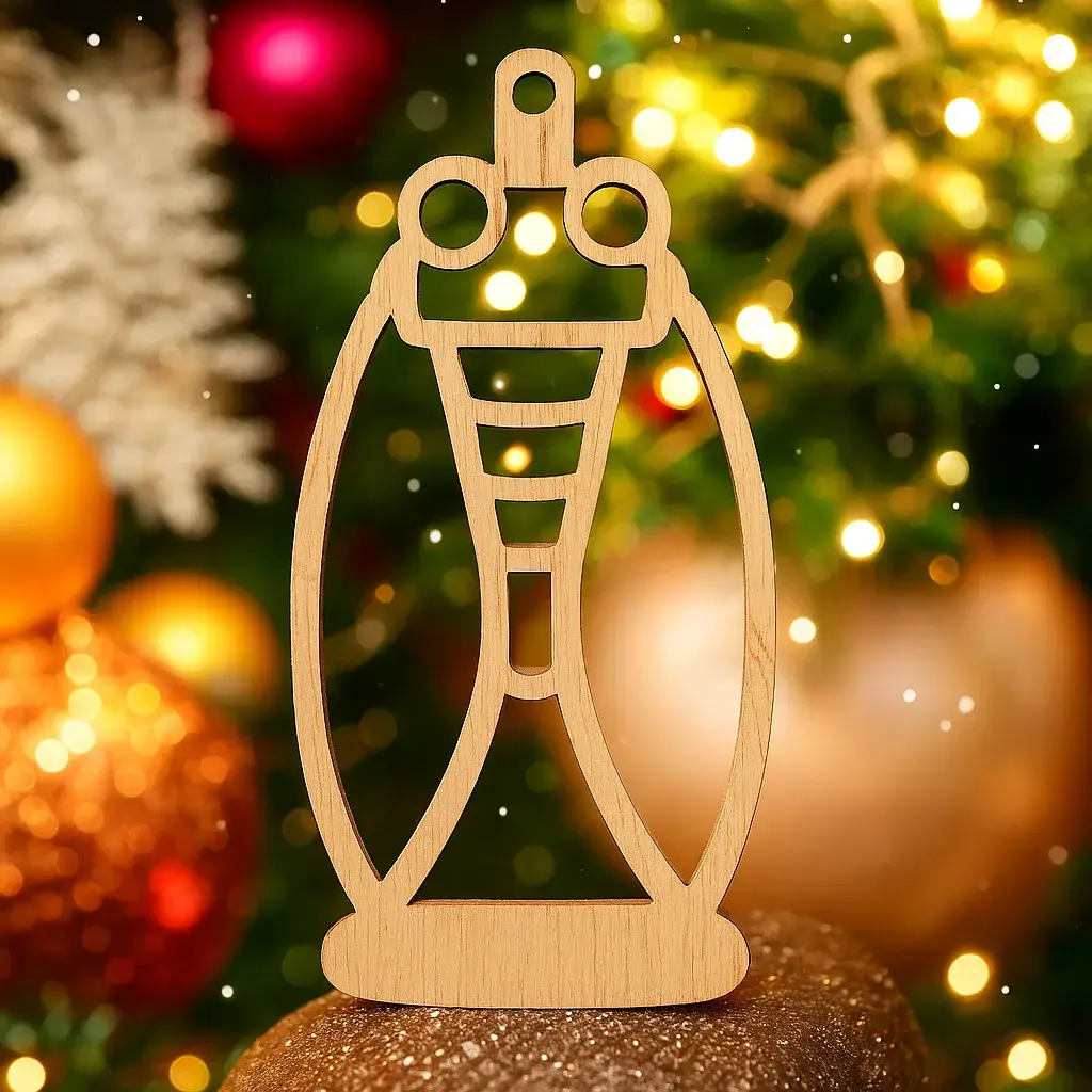 Décoration de Noël en Bois – Cigale Personnalisable – Inspiration Provençale – Découpe et Gravure Laser